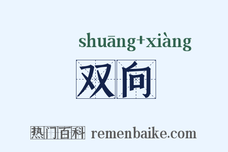 双向是什么意思的图片